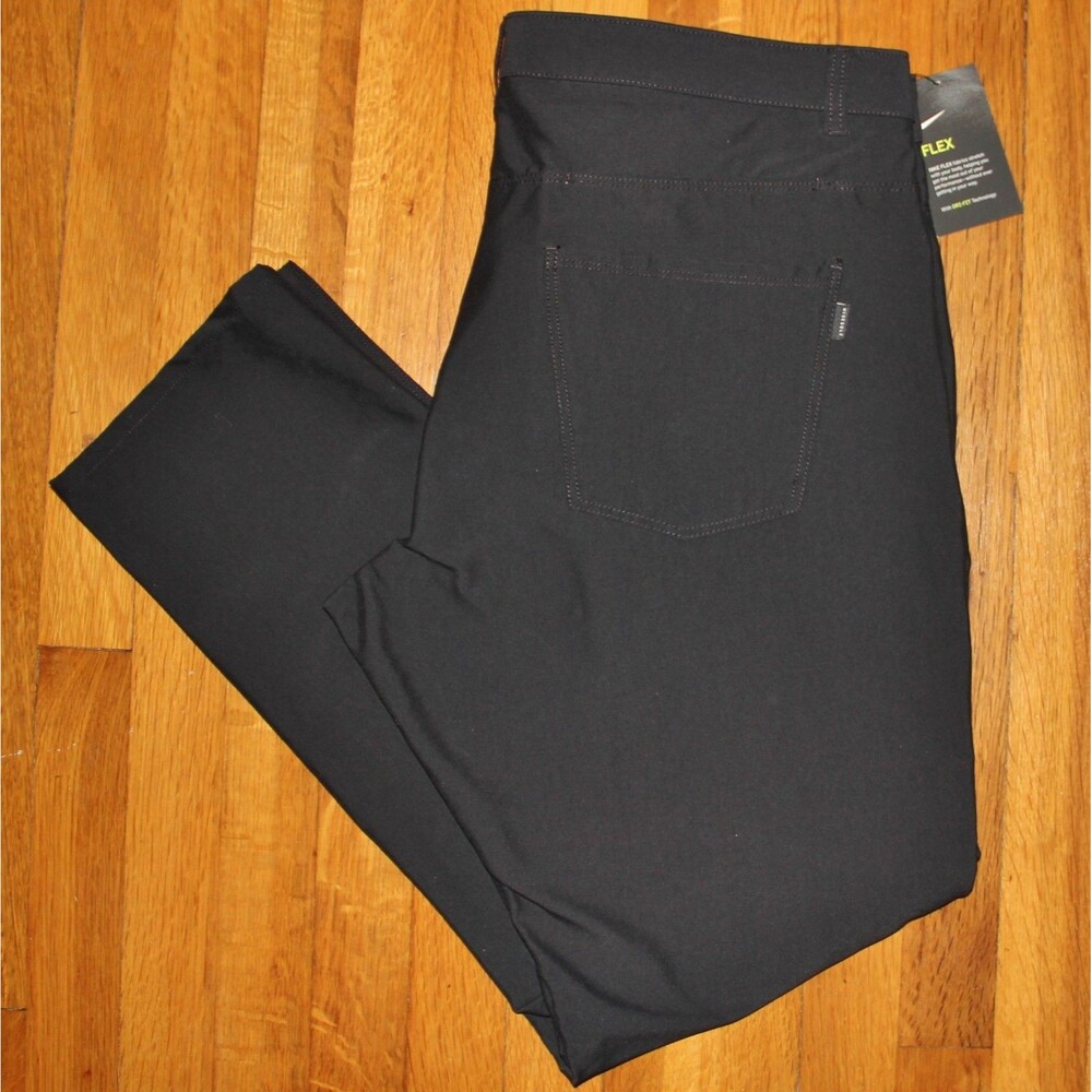 Nike Slim Fit Flex 6 Pocket Dri-Fit Golf Pants Mens 38x32 Black